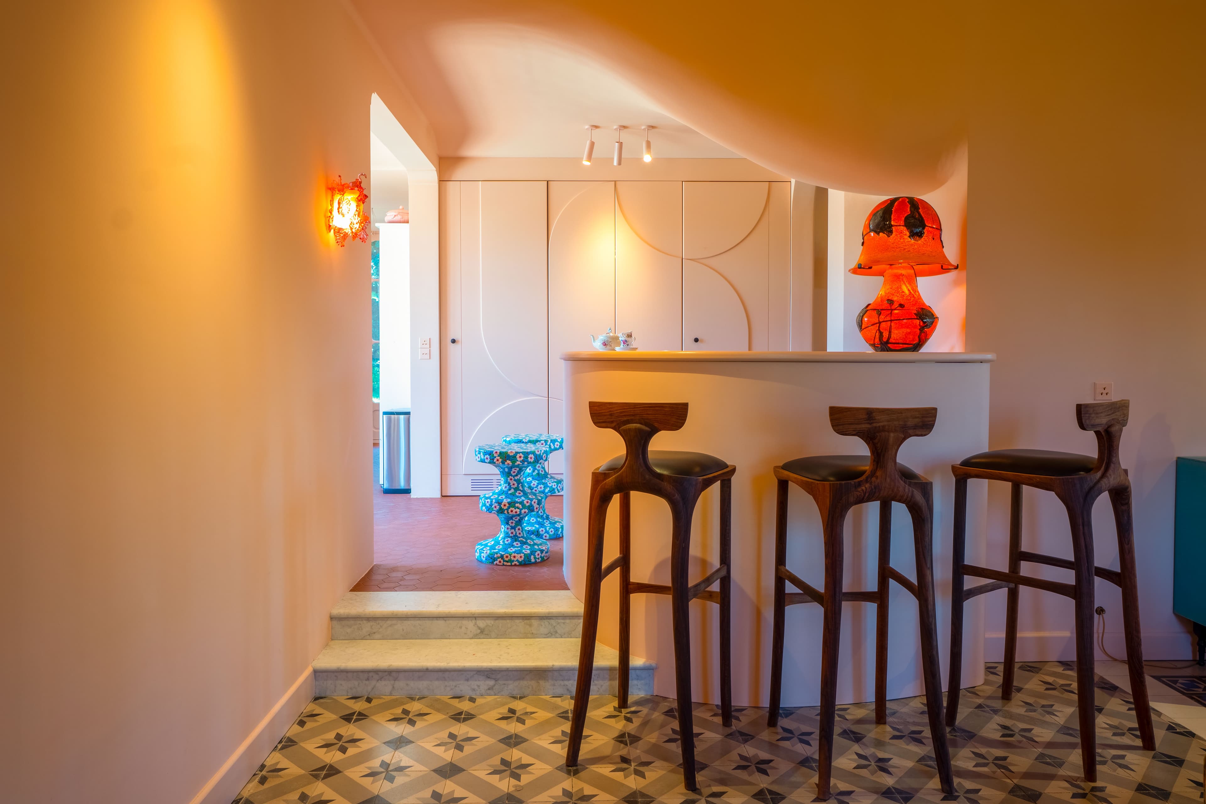 Espace bar au sein d’une demeure d’exception