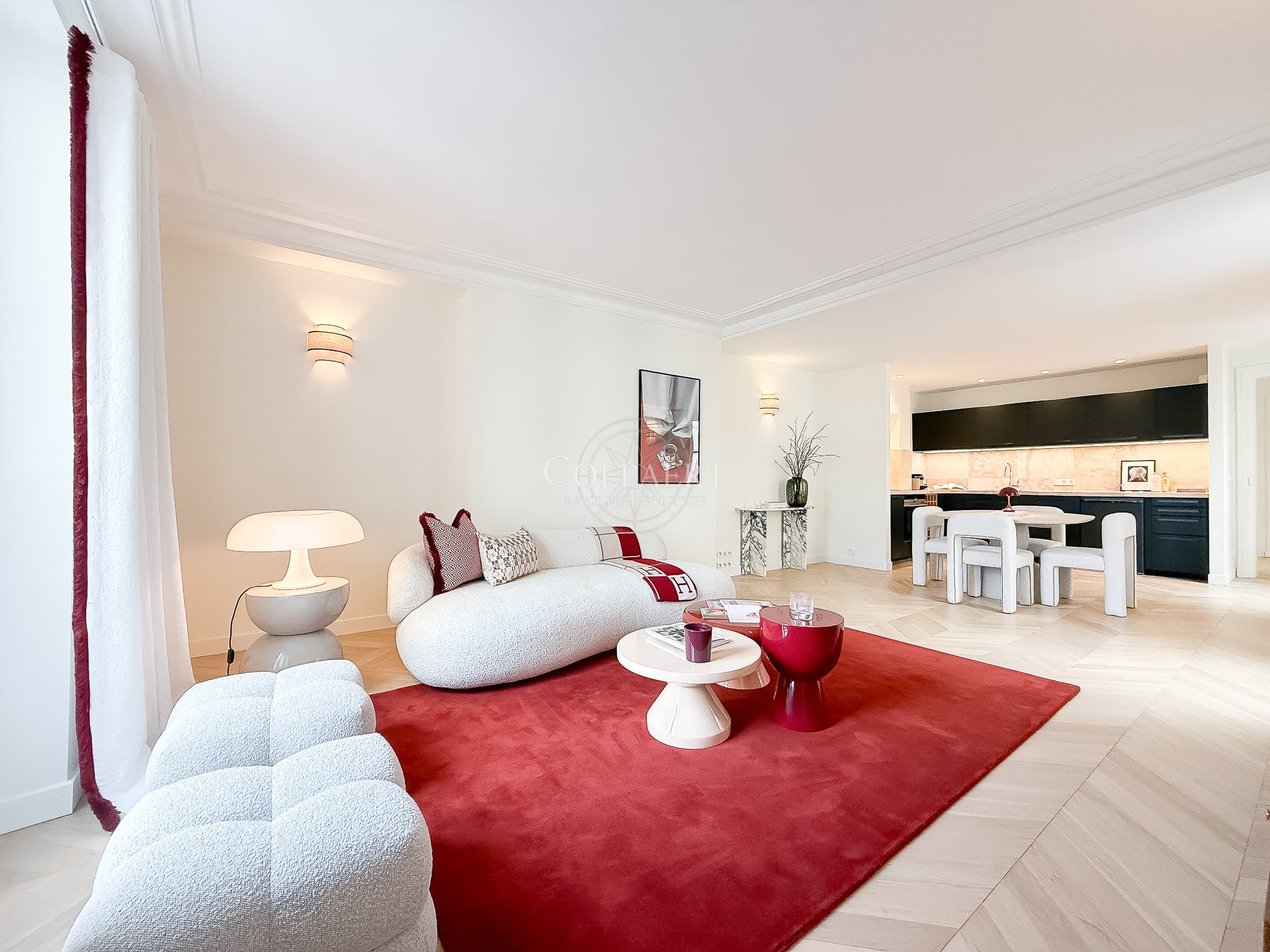 Espace de vie d'un superbe appartement Parisien à la vente